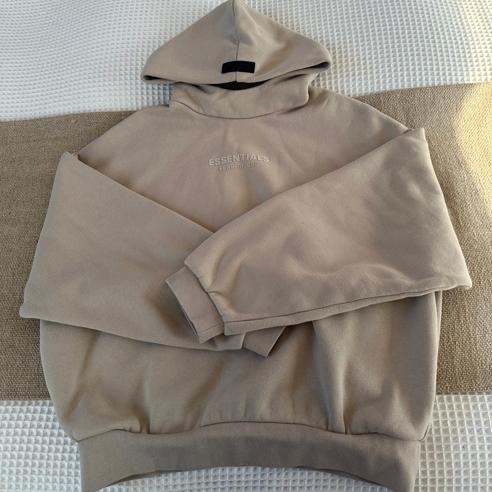 Fear of God Men”s Light Tan Hoodie